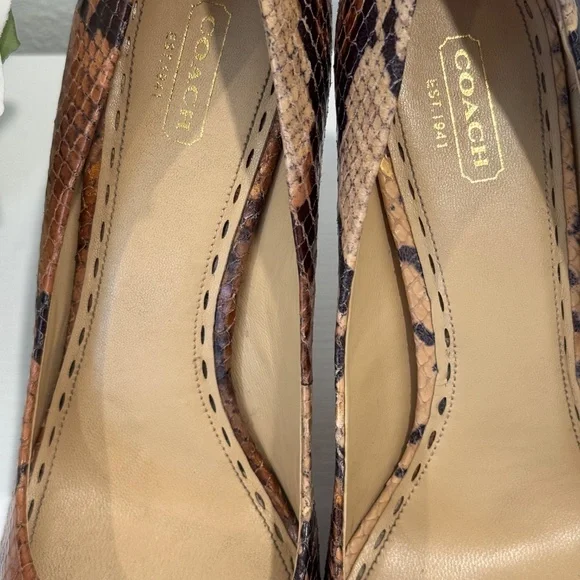 Coach Buffy Python/Snake Print High Heels Size 9.5 - Picture 4 of 16